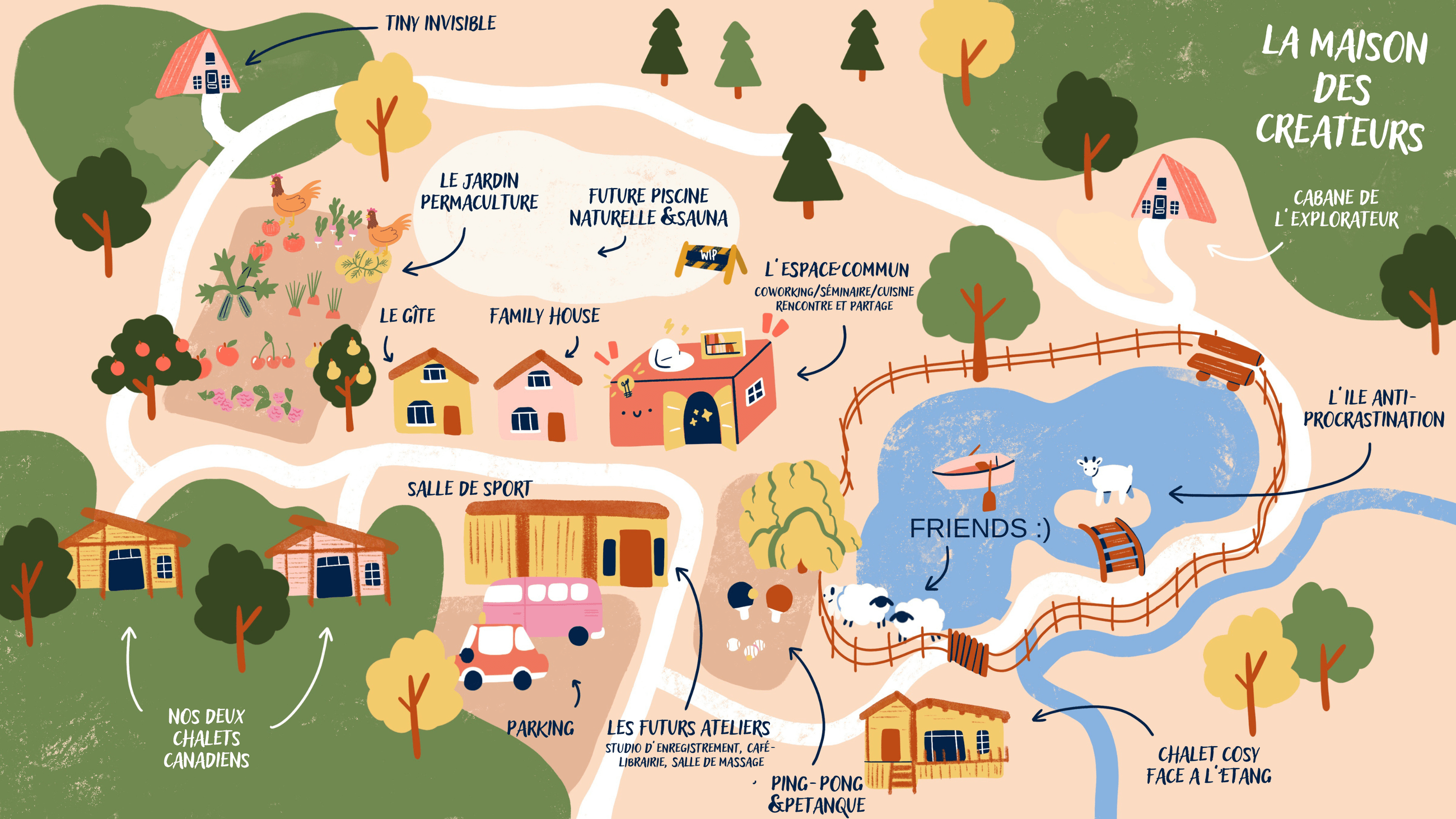 Localisation BuddyCamp - La Maison des Créateurs, Meux