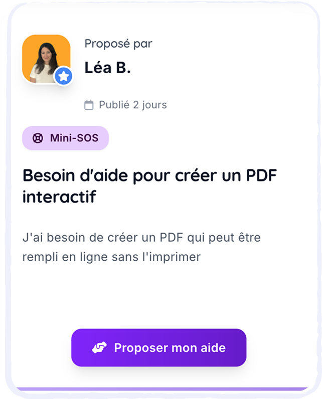 Rendez-vous des coups de mains entre pairs
